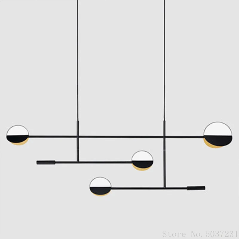 Nordic Minimalist Pendant Lights Geometric Line Iron Pendant Lamp Living Room Warm Bedroom Study Dining Home Decor Luminare