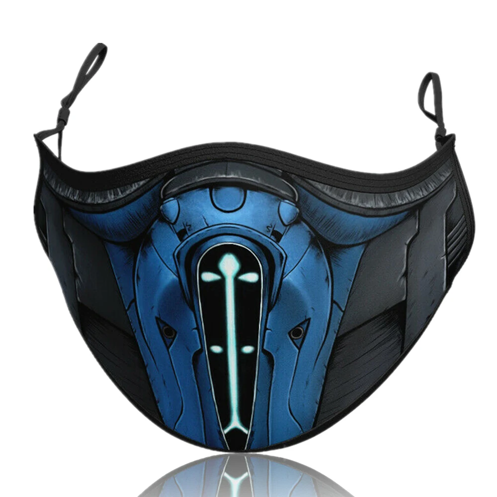 Костюм для косплея маски Mortal Kombat Noob Saibot Scorpion Sub Zero Kabal Ninja Face Mouth пылезащитная