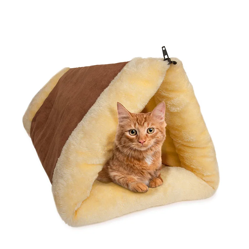 

Cute Cat Sleeping Bag Warm Pet Bed For Small Cat And Dog Cat House Lovely Soft Pet Cat Mat Cushion Pet Products Washable