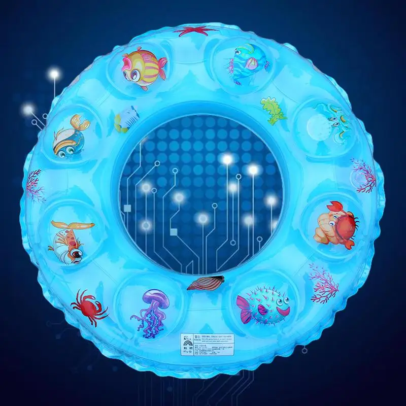 

With thickened inflatable children's swimming circle - Children's summer fun