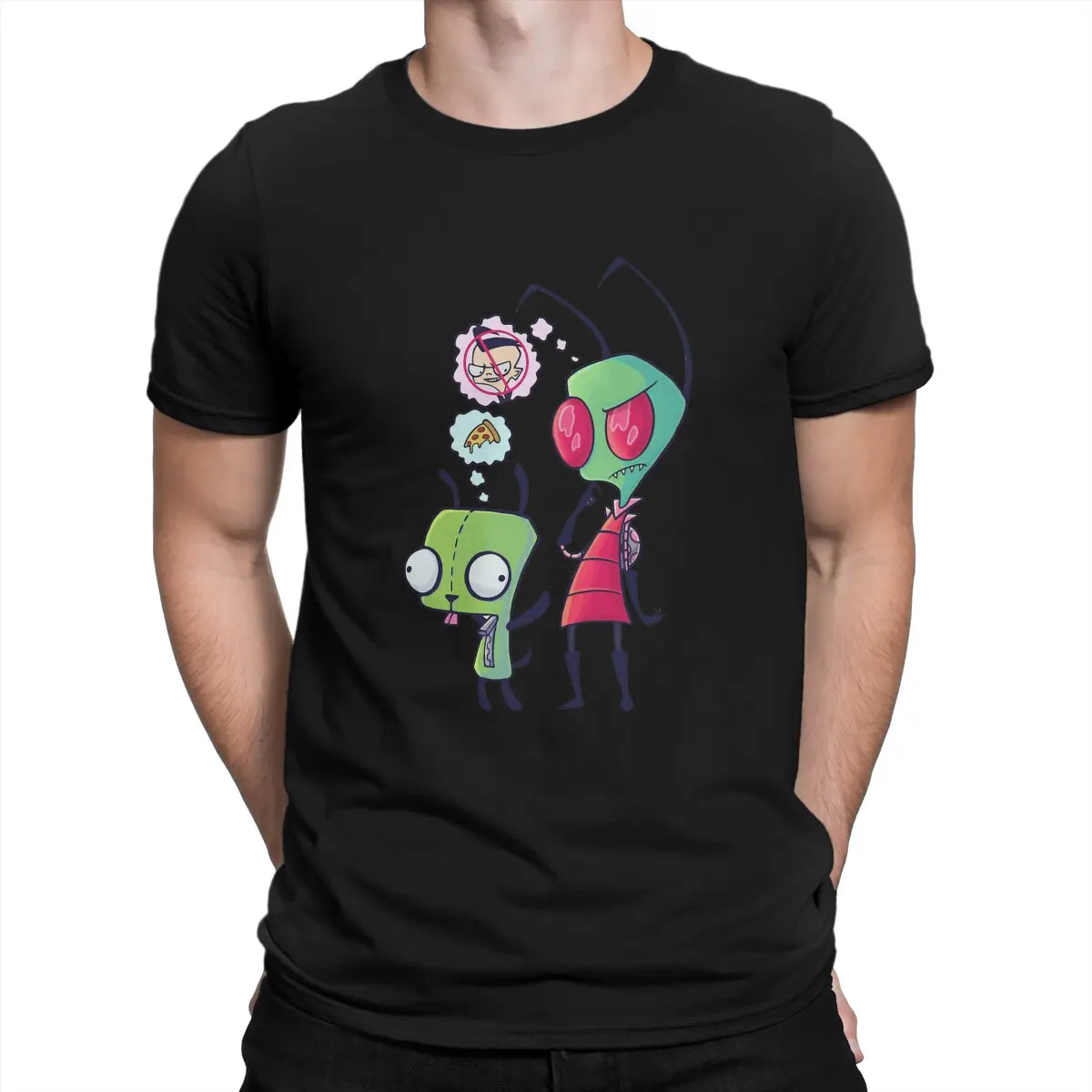 

Men's T-Shirt Karangkok Vintage 100% Cotton Tees Short Sleeve ZIM Invader ZIM Dib Membrane T Shirt O Neck Clothes Gift Idea