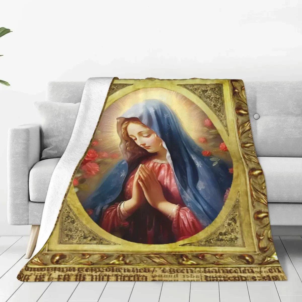 Теплое Мягкое Коралловое Флисовое Одеяло Винтажное Золотое Фланелевое Для