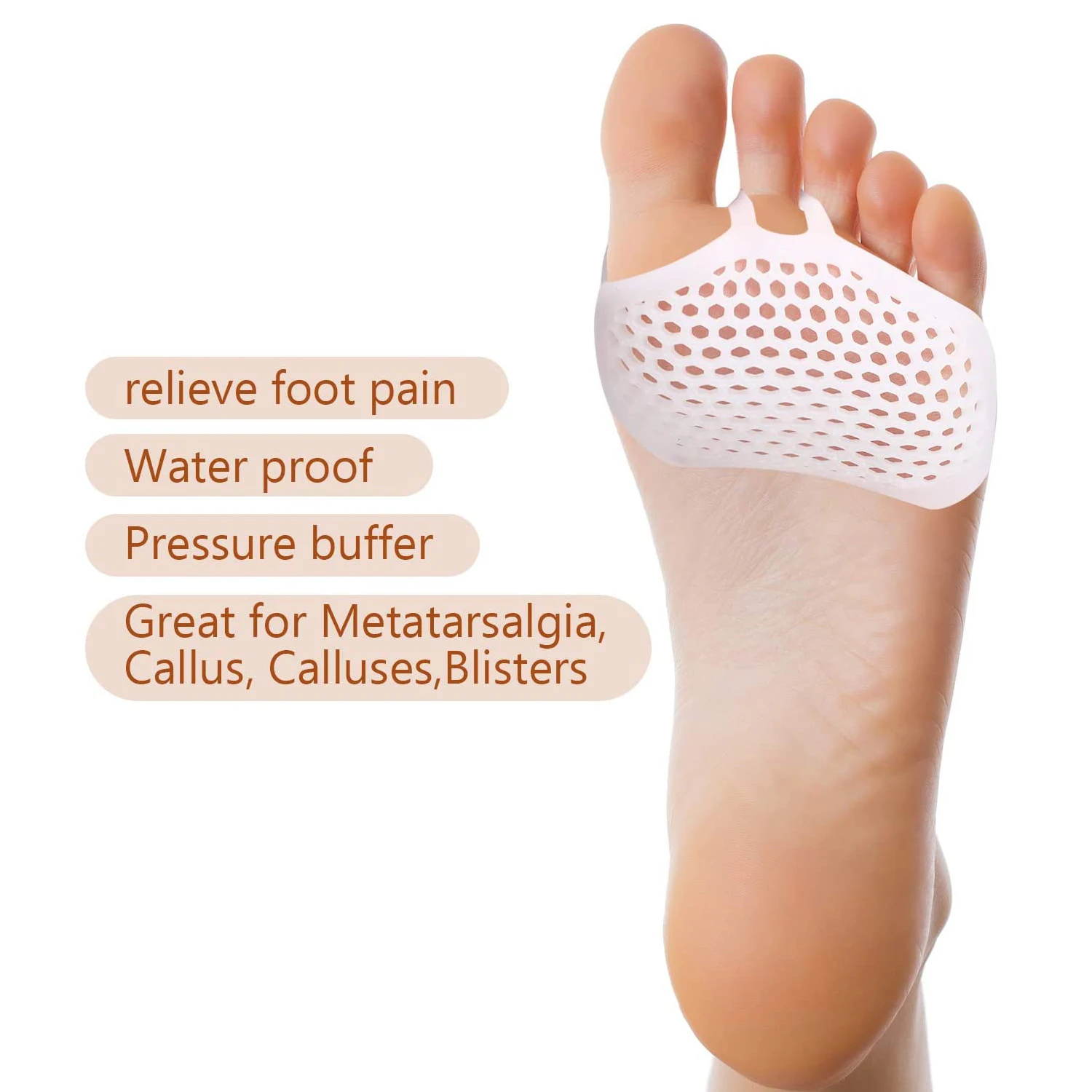 Силиконовые стельки NOIPACE для обуви на высоком каблуке мягкие гелевые подушечки
