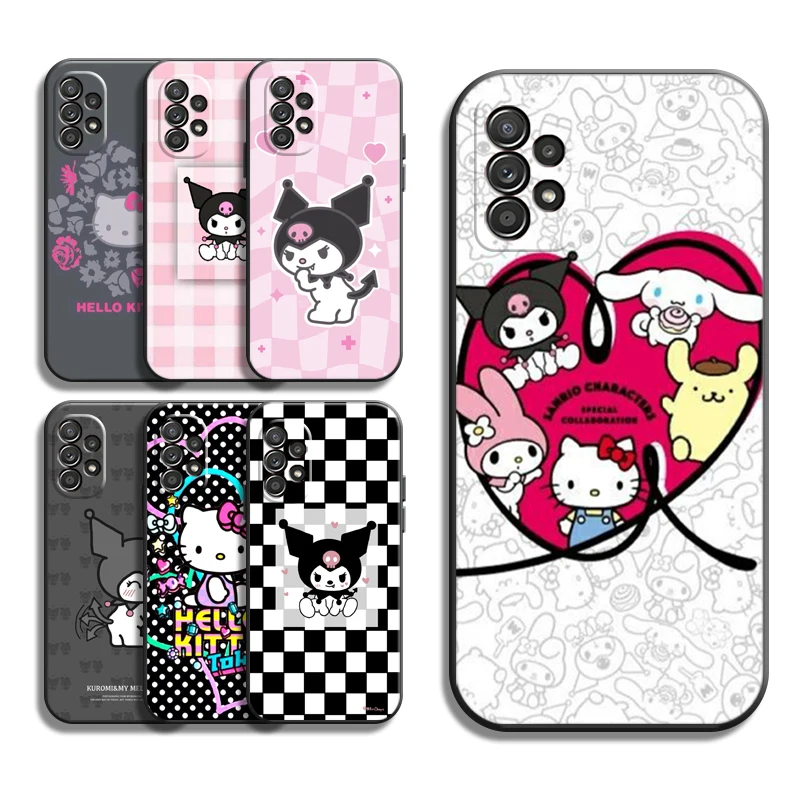 

Hello Kitty Kuromi Phone Cases For Samsung Galaxy A51 4G A51 5G A71 4G A71 5G A52 4G A52 5G A72 4G A72 5G Cases Back Cover