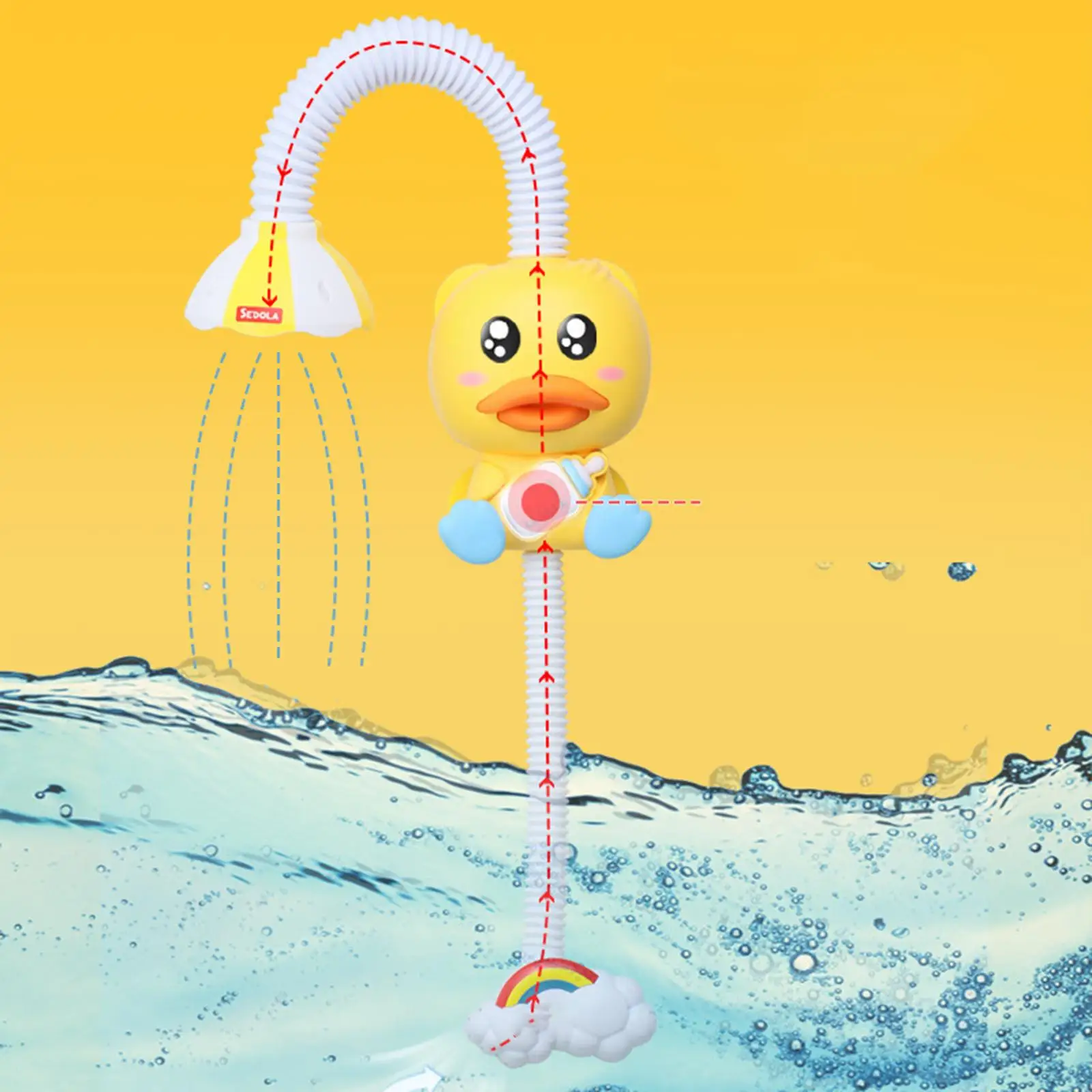 

Детские Игрушки для ванны, водная игра, утка, лодка для душа, детские игрушки для плавания, водная игра, спринклер для ванны, Детские Игрушки ...