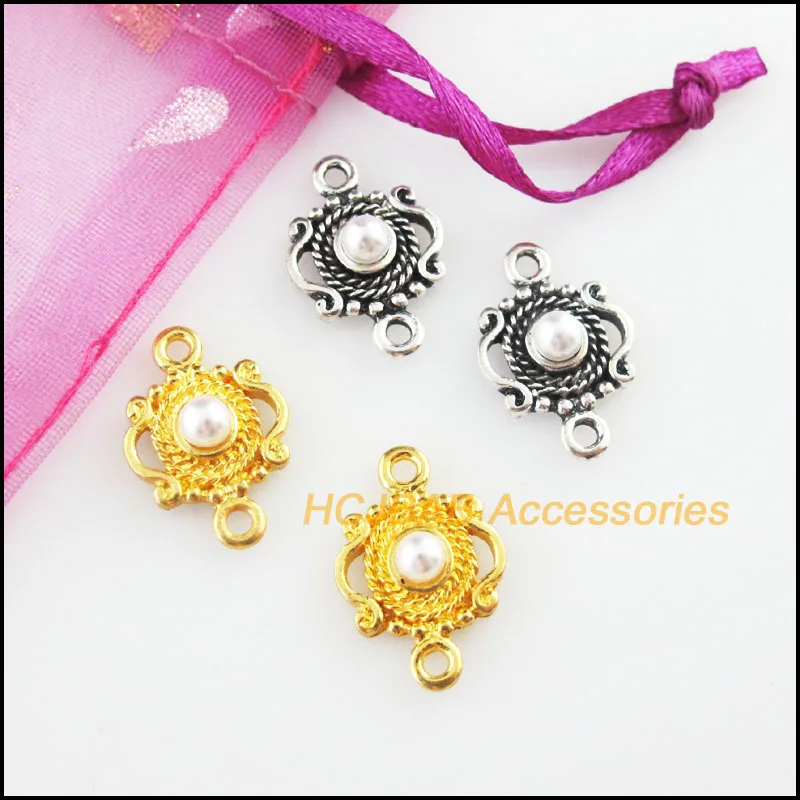 15 шт. тибетские посеребренные розетки 13 х19 мм