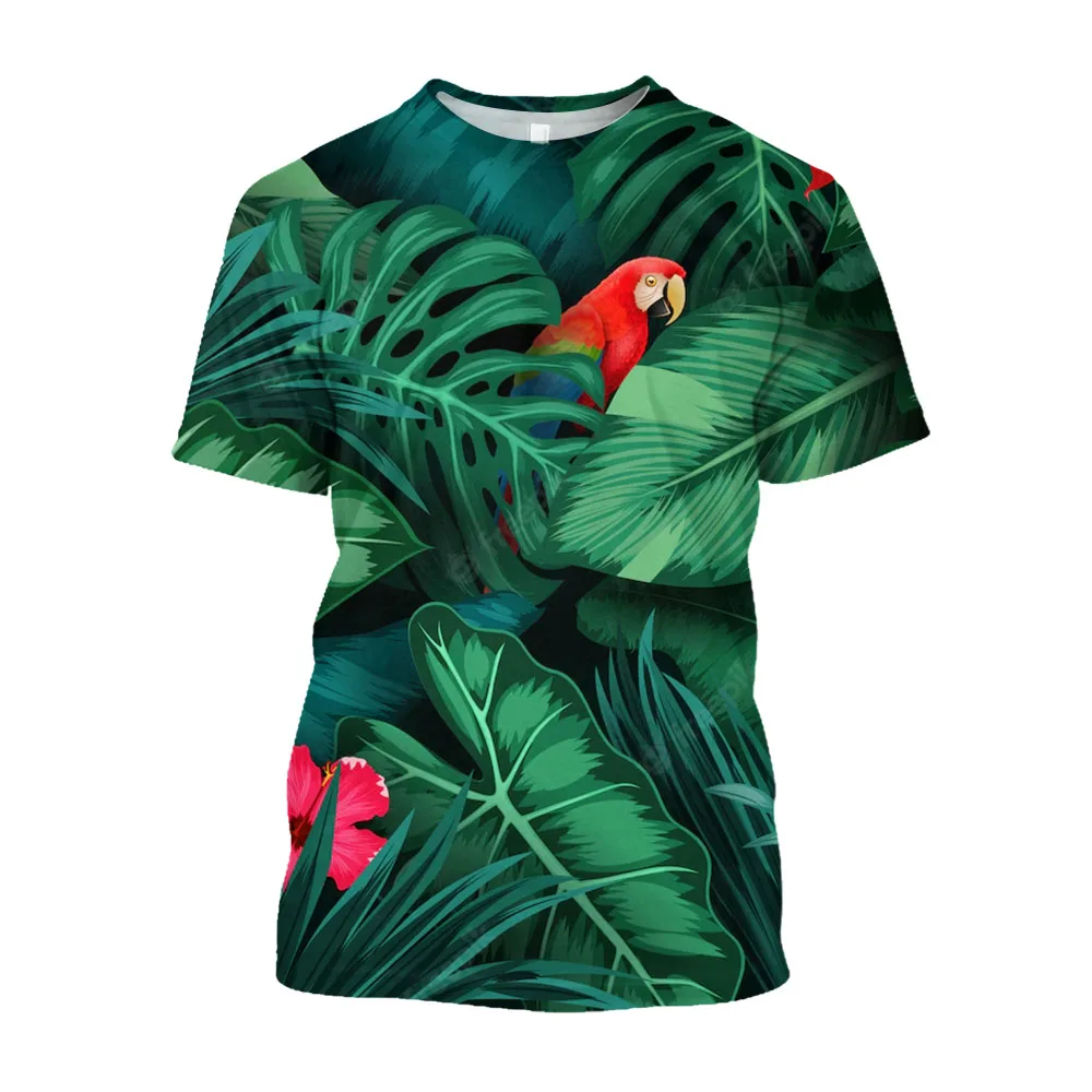 

Jumeast Tropical Parrot Bird 3D Printed Men T-shirts Oversize Unisex Baggy T Shirt Leaves Camouflage Hunting Clothing T-shirty