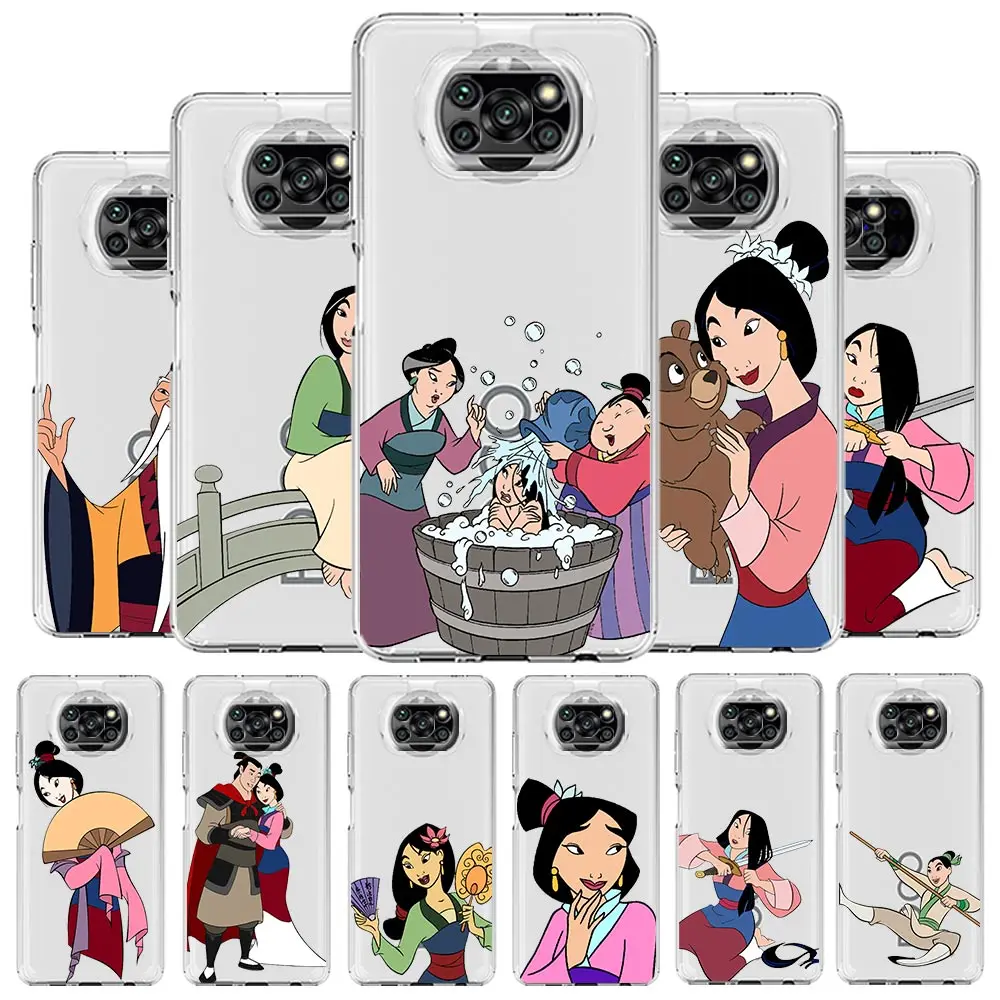 

Мультфильм-D-Mulan-аниме чехол для Xiaomi Poco X3 M4 Pro 5G X3 NFC F3 M3 F1 X2 F2 Pro Мягкий силиконовый чехол оболочка Coque