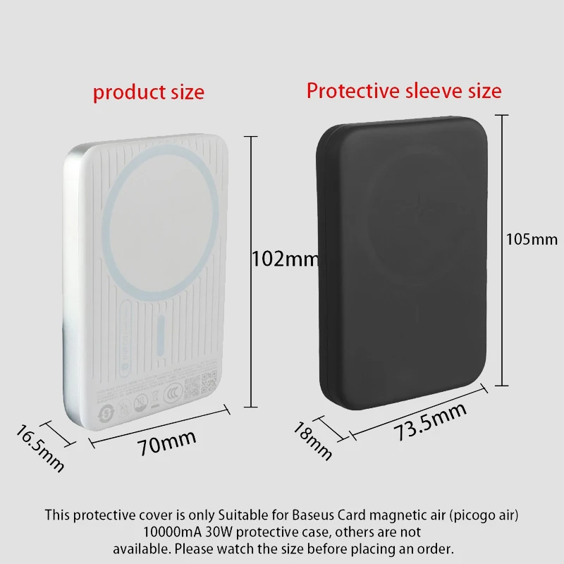 Чехол Skinlee для Baseus PicoGo Air, матовый противоударный чехол из жидкого силикона, мягкий чехол для Baseus PicoGo Air, задняя крышка (art.: 3920dc7fe9897) - 3920dc7fe9897