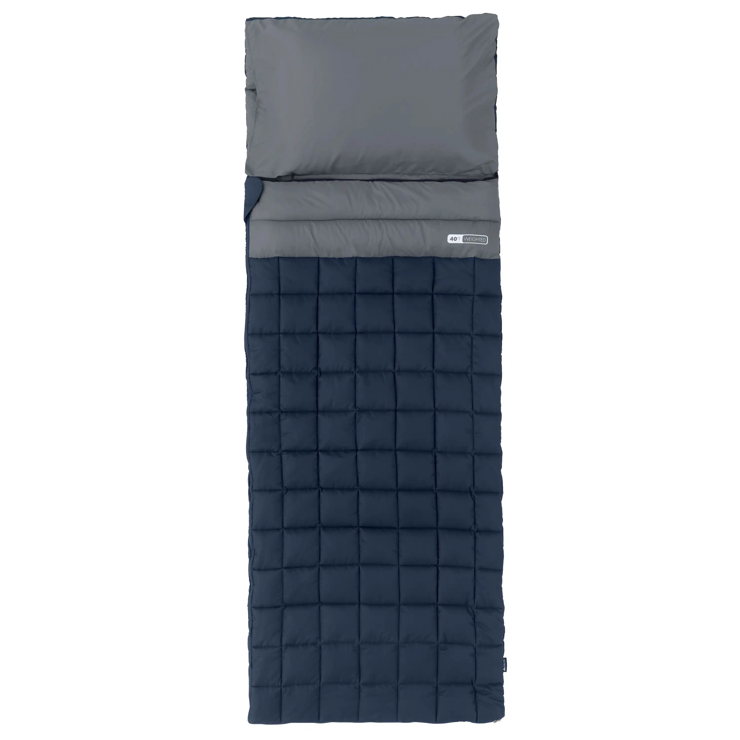 

40F Weighted Adult Sleeping Bag – Navy & Gray (size 95 in. x 34 in.) sleeping bag camping ultralight camping ultralight
