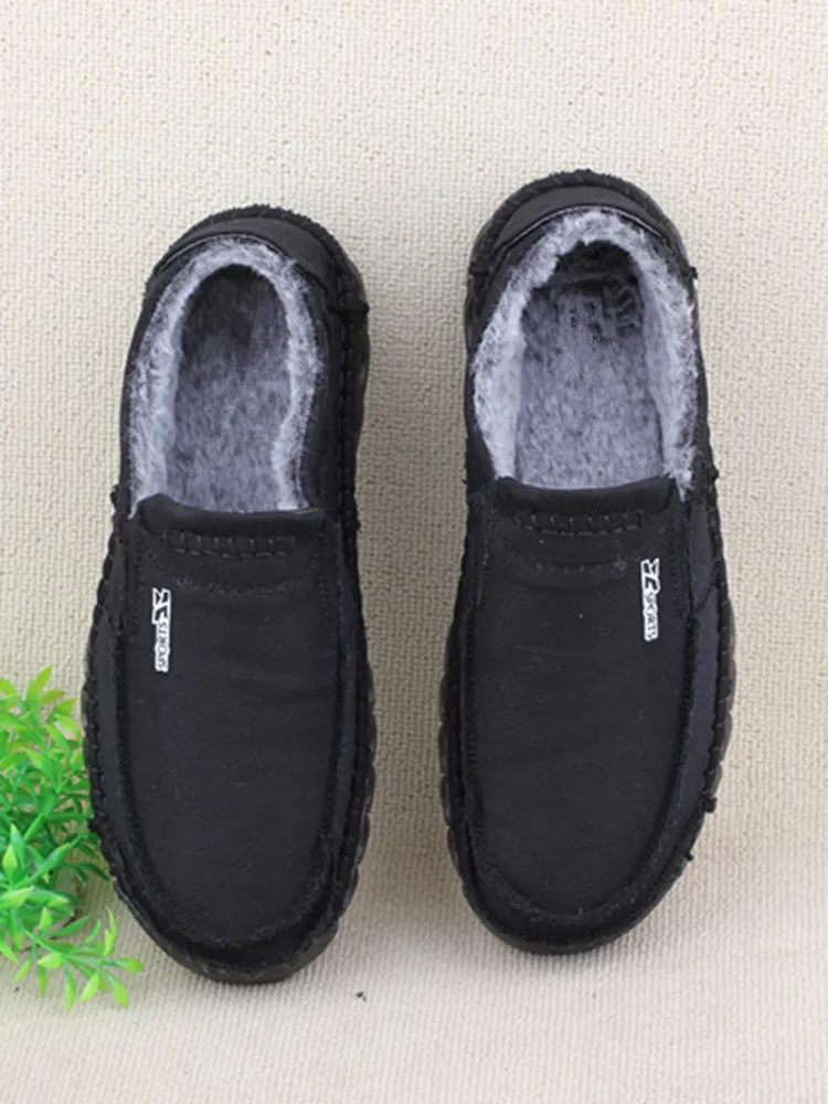 Мужская обувь на хлопковой подкладке зима 2024 новая старая пекинская тканевая