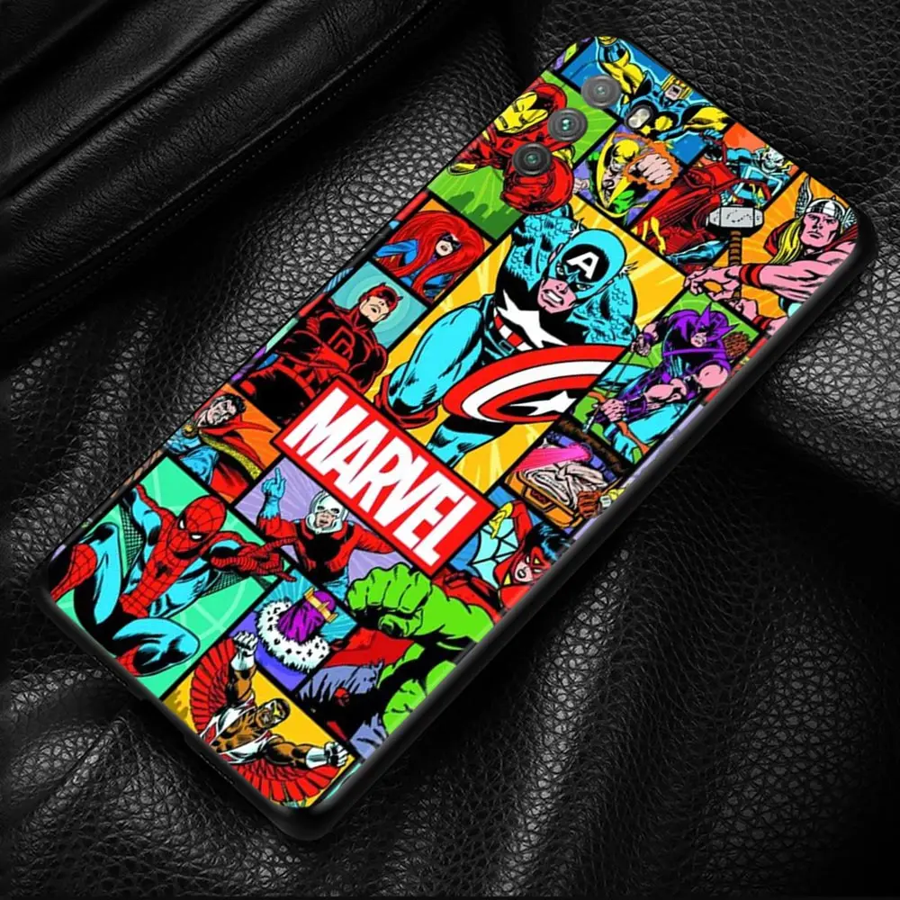 Чехол для Xiaomi POCO F1 X3 GT X4 NFC M3 M4 Pro 11T 12 10T 11 Lite Marvel Мстители Человек-паук Капитан