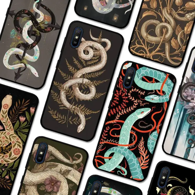 

Snake Flower Phone Case for Redmi 5 6 7 8 9 A 5plus K20 4X S2 GO 6 K30 pro