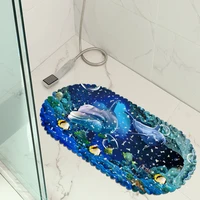 underwater world bathroom mat bath room floor mat pvc non slip mat waterproof suction cup floor mat