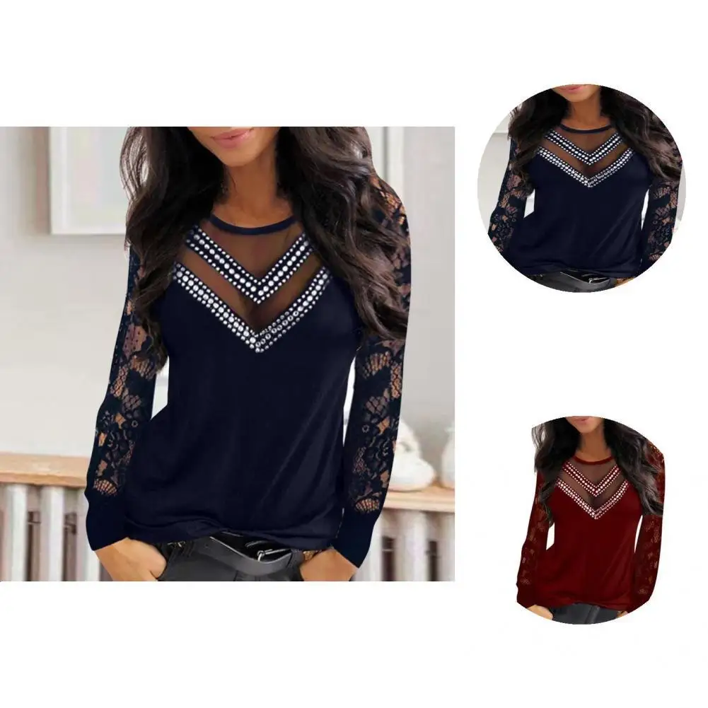 

Terrific Women Top O Neck Pullover Women Shirt Colorfast Women Shirt