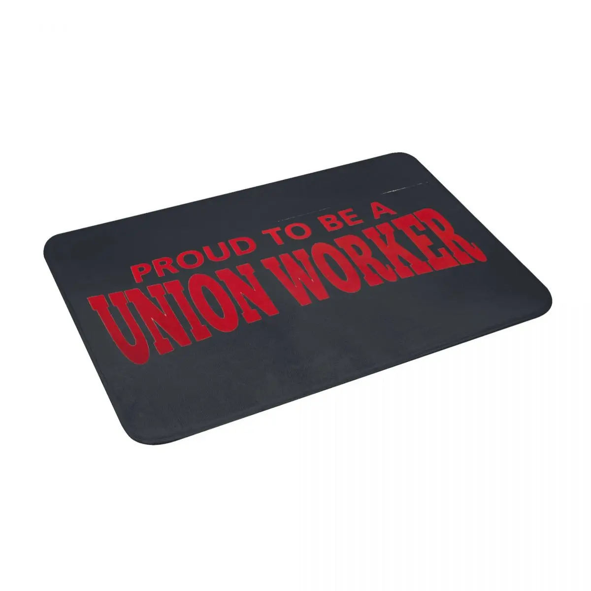 

Proud To Be A Union Worker 24" X 16" Non Slip Absorbent Memory Foam Bath Mat for Home Decor/Kitchen/Entry/Living Room