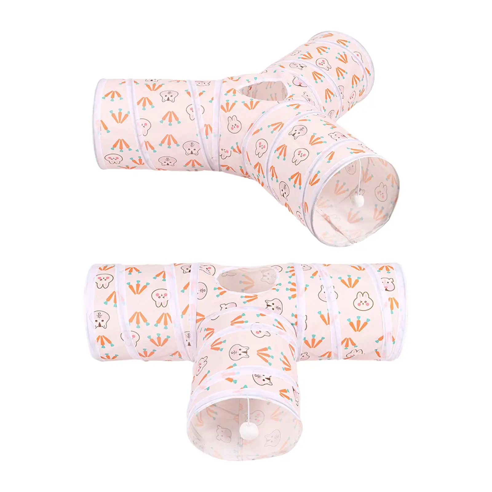 

3 Ways Cat Tunnel for Indoor Cat with Plush Ball Durable Interactive Hideaway Cat Playing Tube Cat Toy for Cat Puppy Rabbit