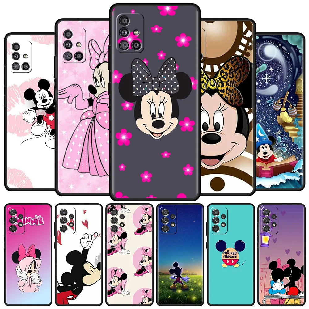 

Black Celular Case For Samsung Galaxy A51 A52 A71 A21s A12 A72 A50 A31 SmartPhone Estuche Funda A22 A02s Sac Mickey Mouse,Mr