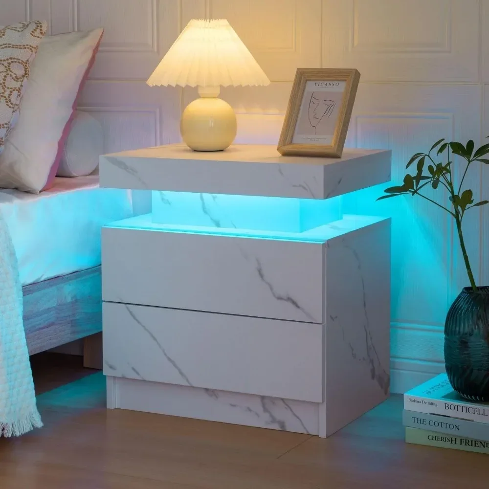 Набор из 2 тумбочек с двумя ящиками. Прикроватная тумбочка ящиками для спальни.