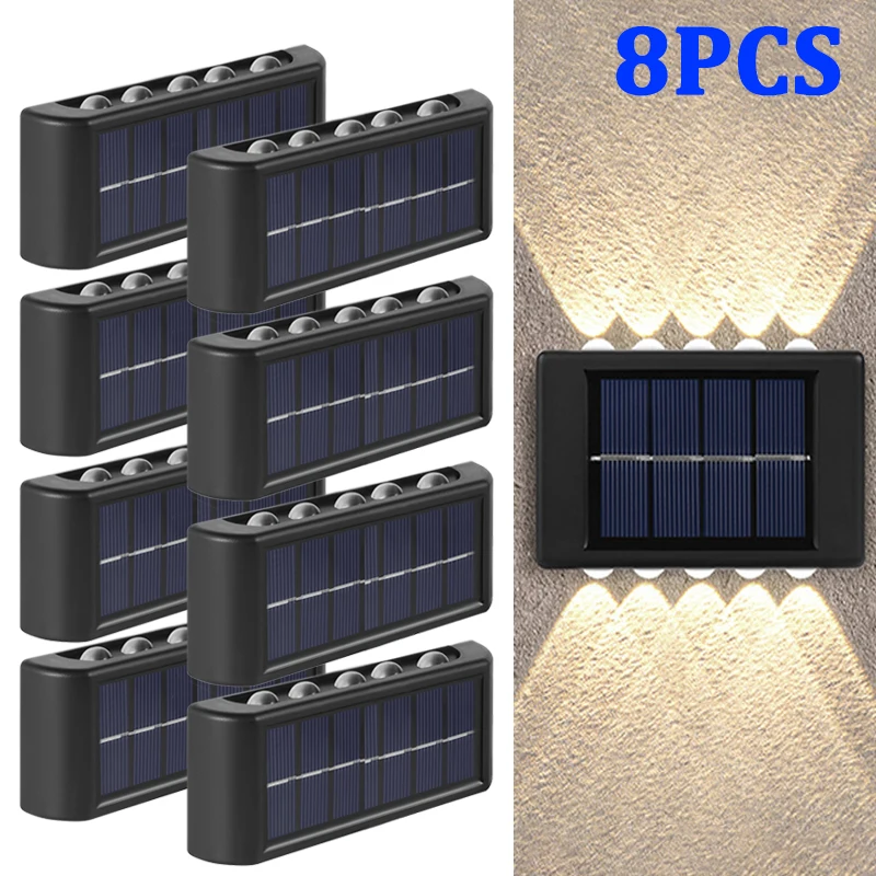 

Solar LED Wall Lights Outdoor Waterproof Up and Down Luminous Garden Decoration Lights For Patio Balcony Street Exterior