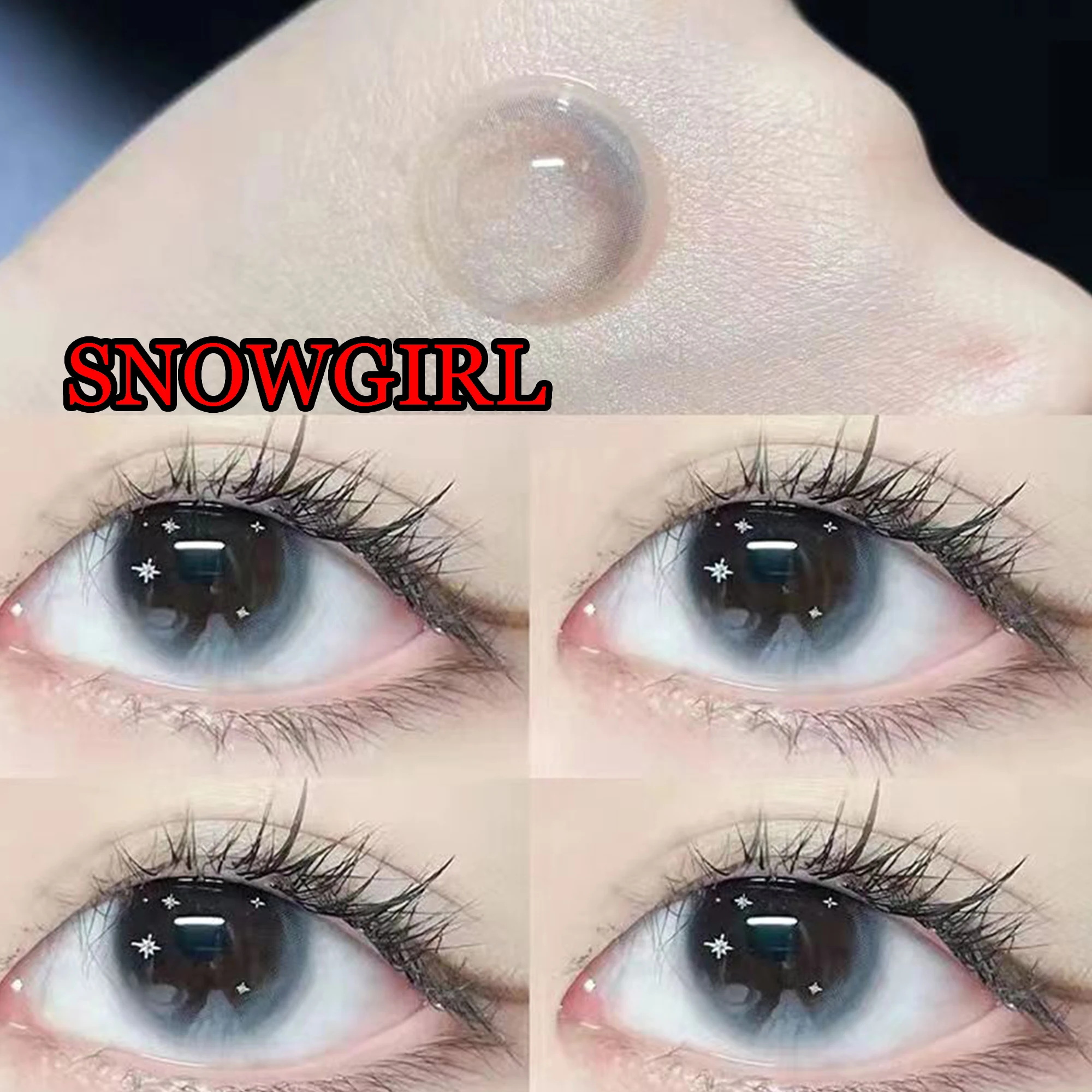 14.2mm Girl Cosplay Anime Contacts Lenses Halloween Color Fancy Eyes Makeup Tool lentes de contacto Snowgirl