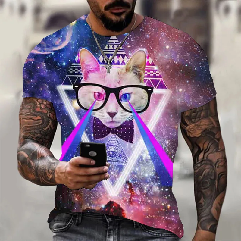 Футболка Мужская/Женская Повседневная забавная рубашка с 3D рисунком счастливого