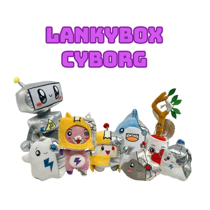 Мягкая игрушка-робот Lankybox из плюша со светодиодной подсветкой |