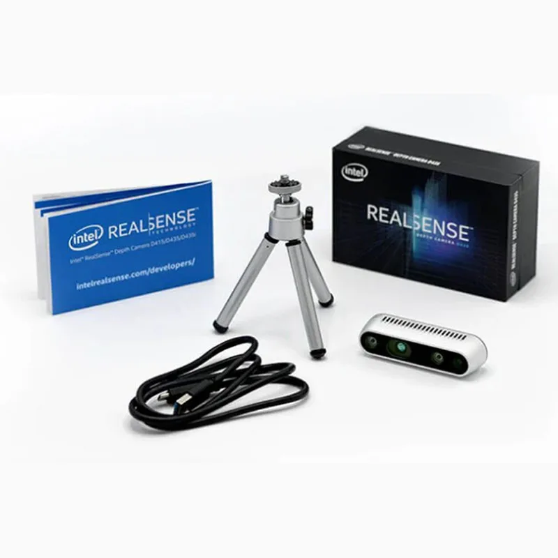 Фото Камера глубины RealSense D435i/D435 Осведомленность IMU Виртуальная/возвратная реальность и дроны ROS Бинокулярная 3D стереокамера №1
