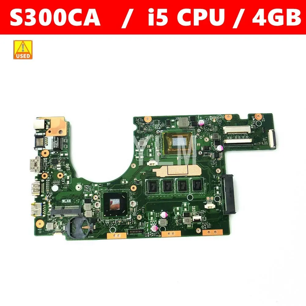 

Б/у процессор S300CA i5 4 ГБ ОЗУ материнская плата REV 2,0 для Asus S300C S300CA S300 Материнская плата ноутбука 100% протестирована