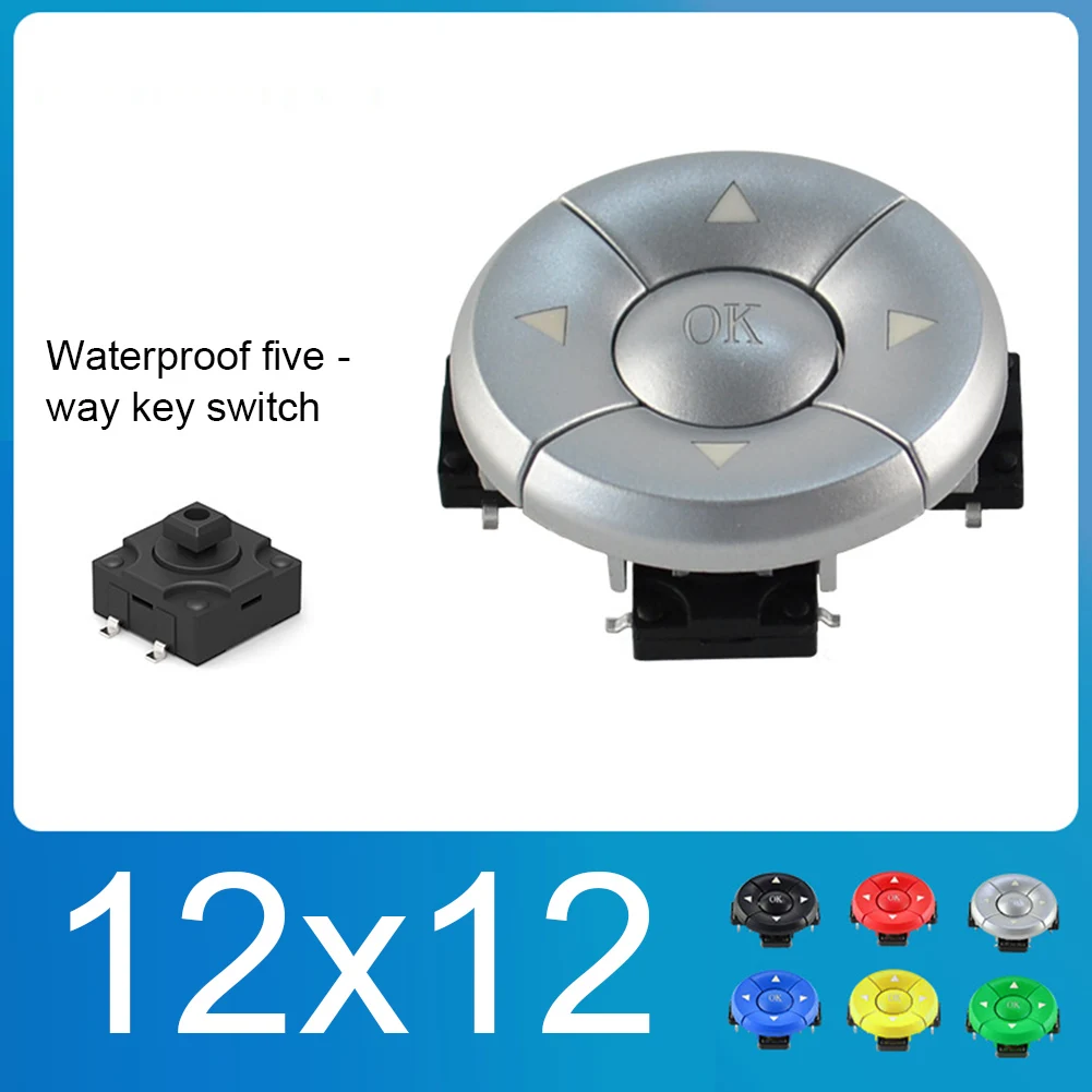 

Waterproof 5 Way Direction Combination Light Touch Key Switch Reset Plug-in With Arrow OK Button Switch Tactile Tact 12*12mm