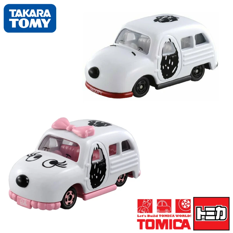 

Takara Tomy Dream Tomica NO.153 Snoopy Sister Belle Figure Car Diecast Model Kit Collectibles Miniature Kids Toys For Children