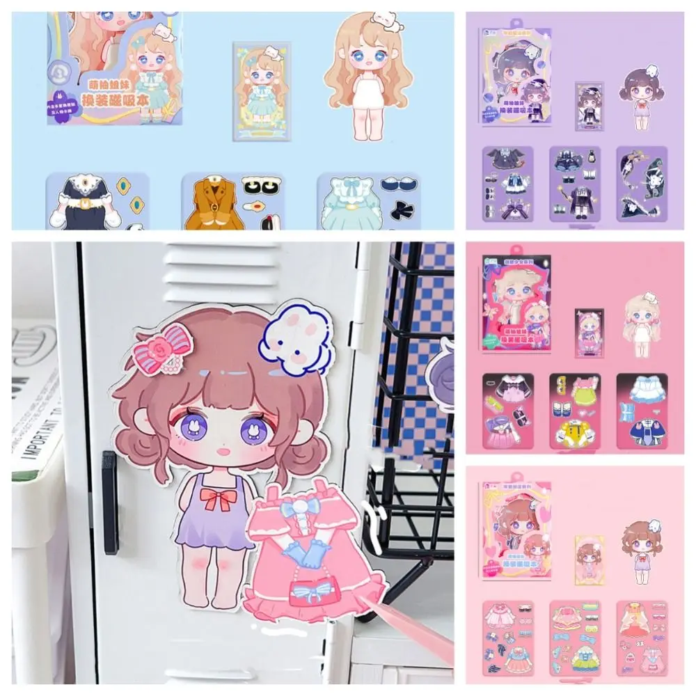 

Paper Dress Up Magnet Refrigerator Sticker Waterproof Camp Out 3D Cartoon Phone Stickers Card Handbook Clothes