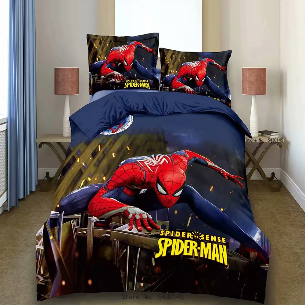 

Disney Cartoon Bedding Sets Duvet Cover Sets Spiderman Avengers Duvet Cover Pillowcase Children Boy Birthday Gift 1.0m 1.2m Bed