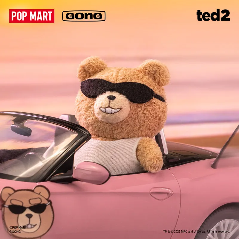 Фото Оригинальный плюшевый брелок Pop Mart Ted2, коллекционная игрушка-медведь в закрытой упаковке, подвеска для сумки, брелок-украшение, тайная коробка, кукла-игрушка №3