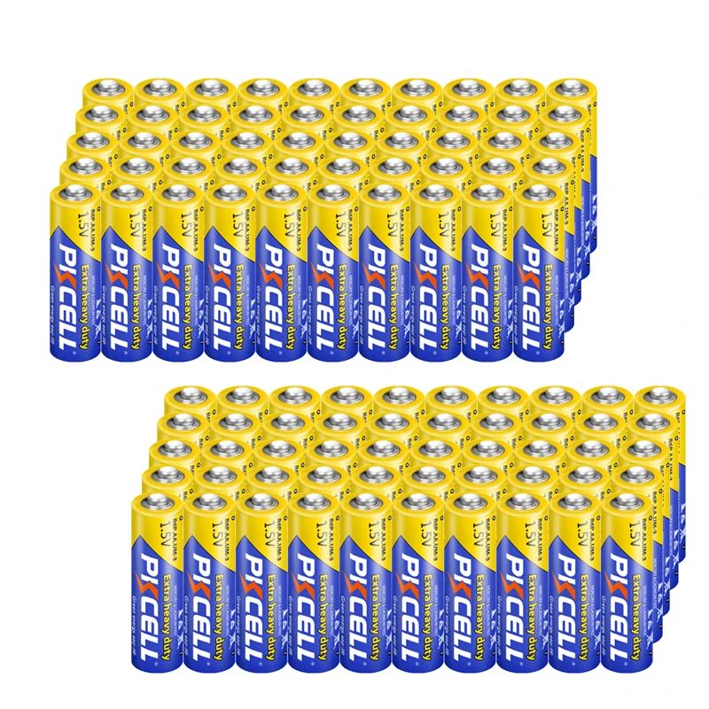 

100PC PKCELLR6P R6P UM3 MN1500 E91 AA Battery aa 2a 105min 1.5V Super Heavy Duty Batteries For Clock Radio Toys