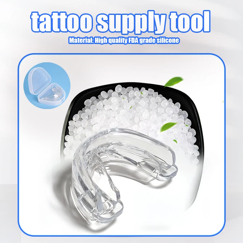 10/20Permanent Tattoo Floating Lip Mouth Guard Tooth Socket with Case Box for Tattooing Tebori Auxiliary Supplies - купить по
