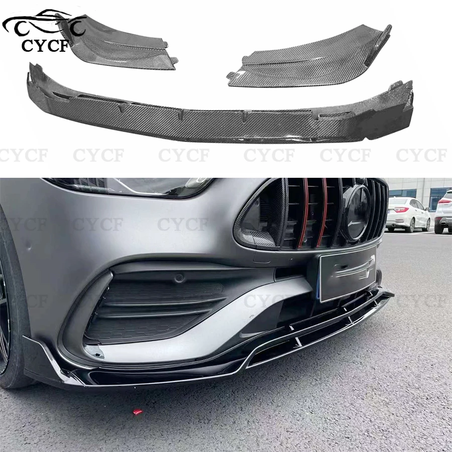 

Передний бампер из углеродного волокна, Нижняя защита, спойлер диффузора губ для Mercedes C-Class W206 C63, гоночный стиль