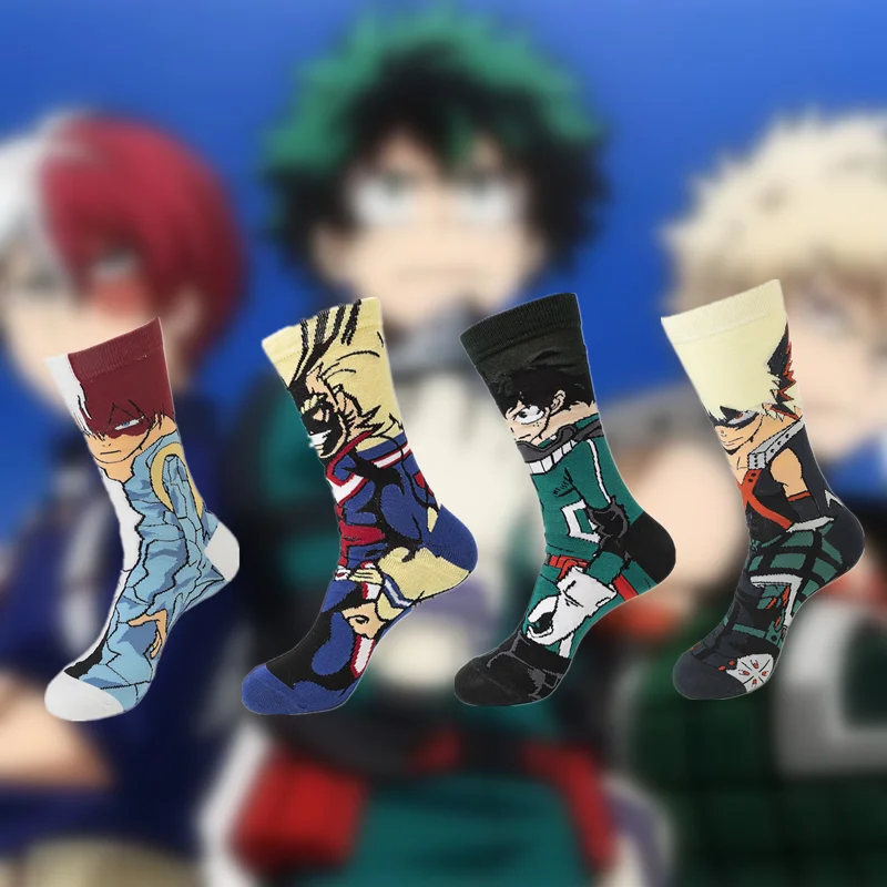 

My Hero Academia Anime Bakugou Katsuki Might Todoroki Shoto Midoriya Izuku Socks Cosplay Adult Sockings Accessories Props Gift