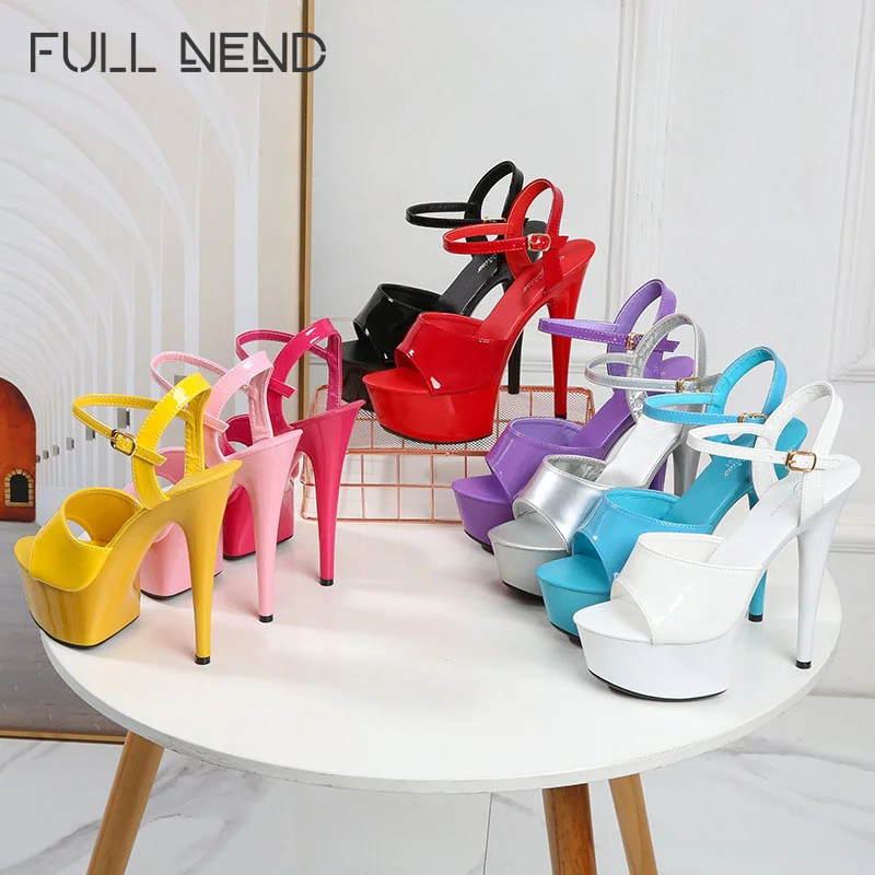 

Pole Dance Shoes Stripper High Heels Women Sexy Show Shoes Sandals Party Club 13 15 CM Platform High-heeled Shoes Wedding New