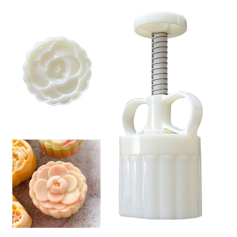 

MidAutumn Festival Mooncake Maker Camellia Flower Moon Cake Mold Cookie Stamps Dropship