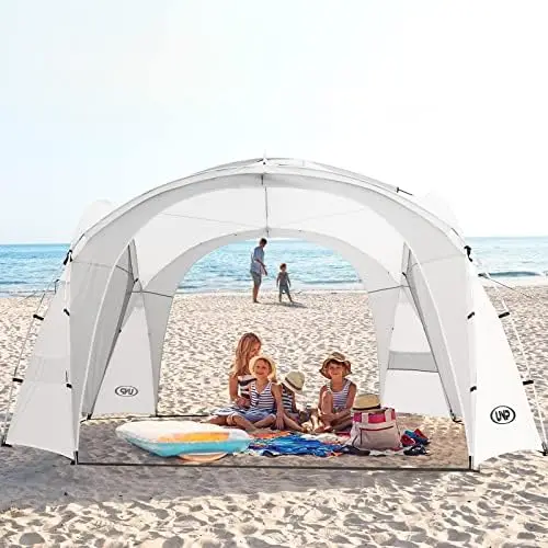 

Beach Tent Pop Up UPF50+ Tent with Side , Ground Pegs, and Stability Poles, Sun Shelter Rainproof, Waterproof for Camping Trips