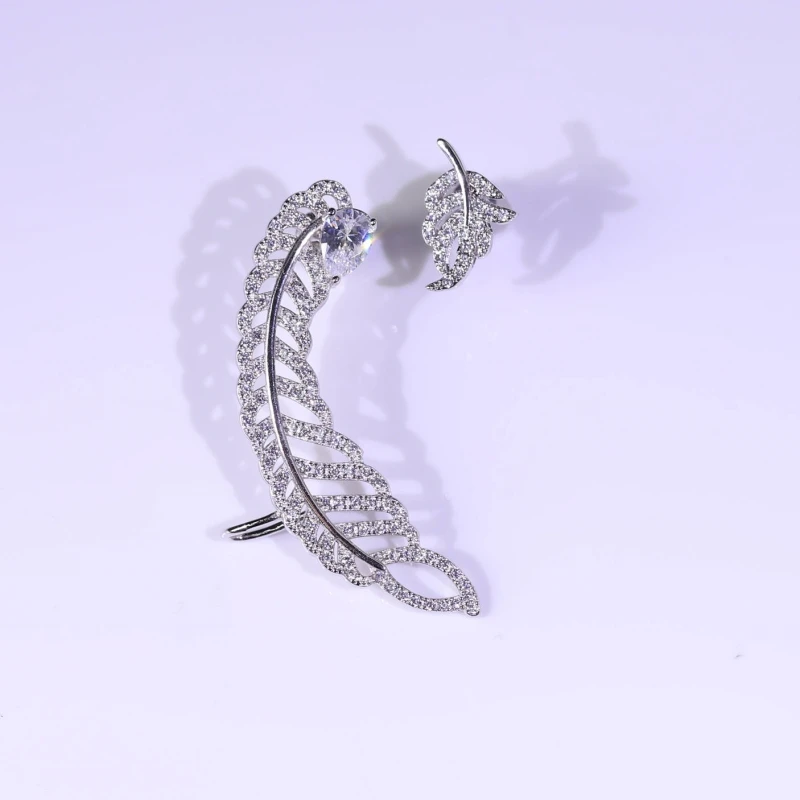 

Diy Designer Making Leaf Earring Luxury Jewelry Charm Woman Fine Bling Gifts Silver Colour Originales Hip Hop Jewellry