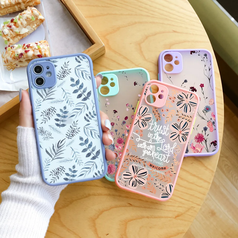 

Flower Funda For iPhone 11 Case Iphone 13 12 Pro Case Lens Protection Coque iphone XR 7 8 X XS Max 6 6S Plus SE 20 13 Mini Cover