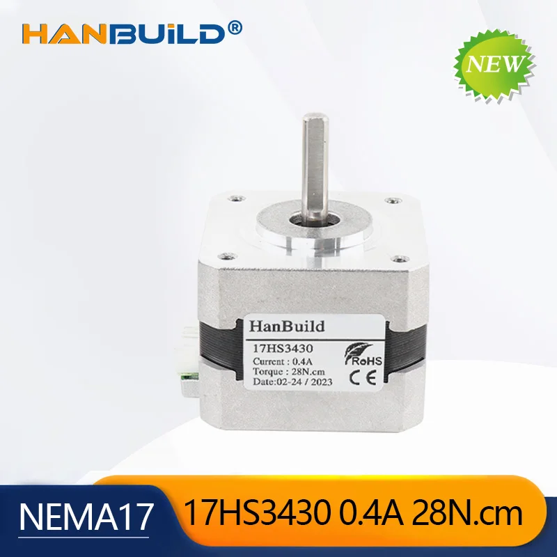 

1PC 17HS3430 FreShipping 2 Phase 0.4A 28N.CM 4 Leads 42 linear motor For 3D Printer CNC Laser Accessories Nema17 Stepper Motor