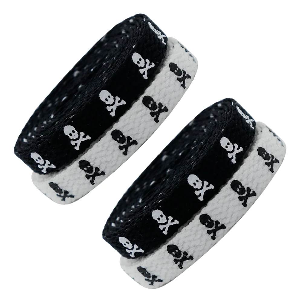 

2 Pair Shoelaces Flat Shoelaces Personality Canvas Shoes Decorative Shoelaces