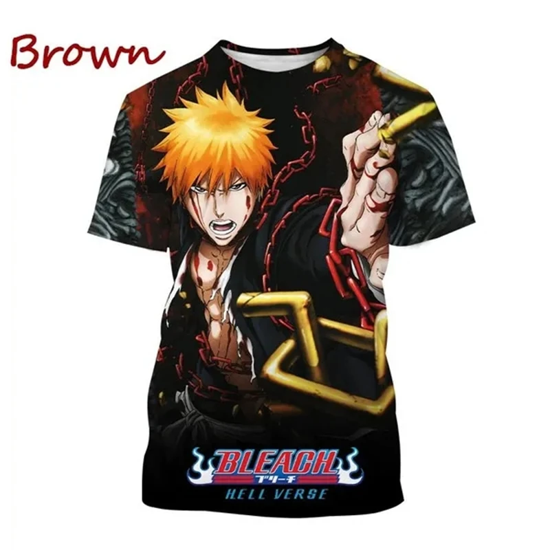 

Japanese Kurosaki Ichigo Anime 3D Printed T-shirt Men Women Chilren Clothes Streetwear Baggy Trendy Unisex Tshirt Tees Tops Male