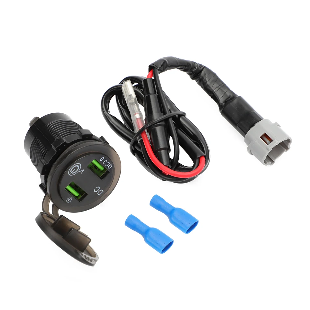 

Для Yamaha Tracer 900 MT09 FZ09 USB зарядное устройство QC3.0 вольтметр Plug & Play вспомогательный порт с кабелем Tracer