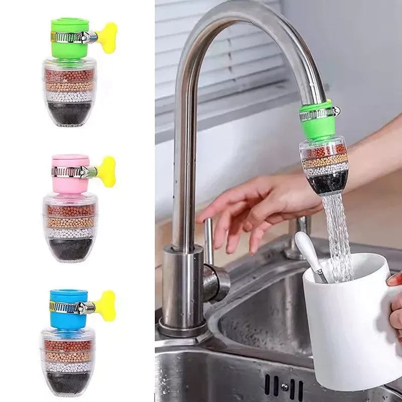 Purifier Tap Filter Water Saving Kitchen Faucet Bubbler Activated Carbon Filtration Shower Head Nozzle Cleaning Filters