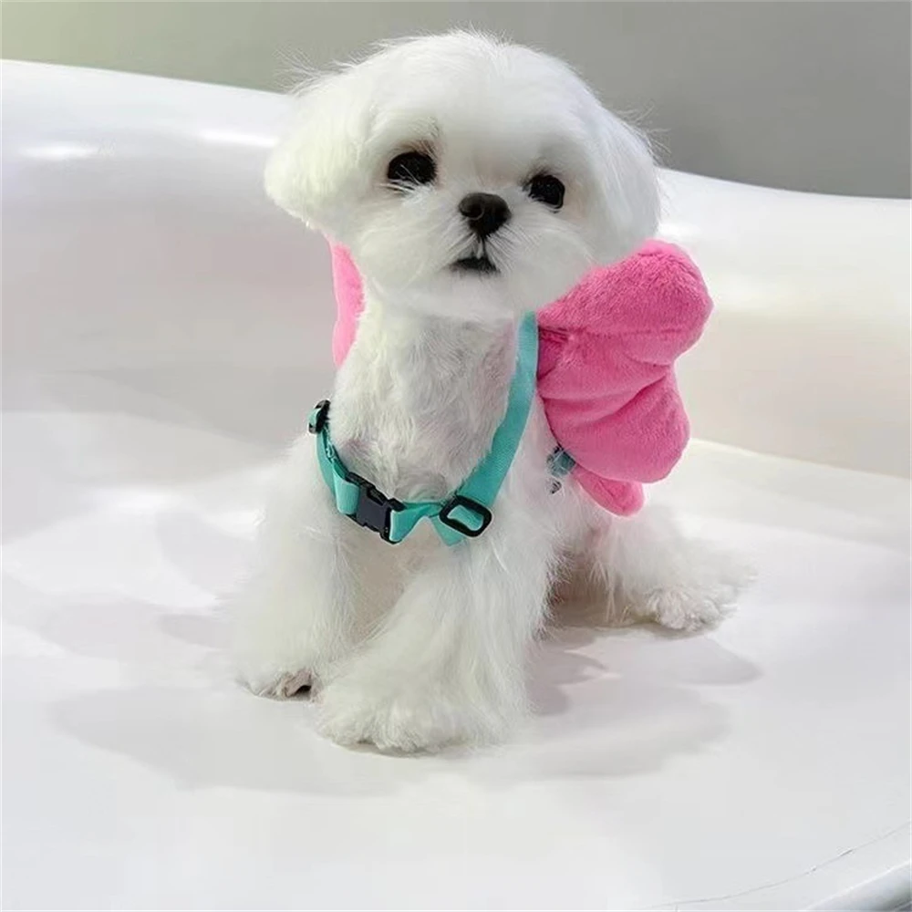 Супер большой плюшевый бант жилет для домашних животных с поводком набор милых