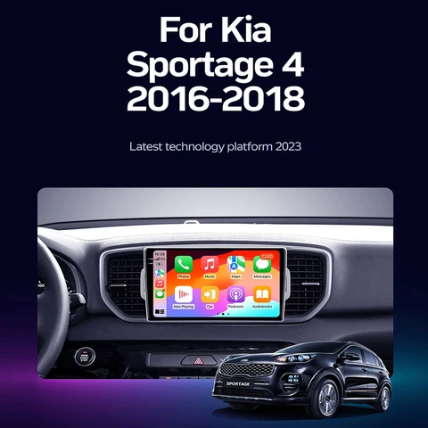 Android 14 беспроводной Carplay 4G + WIFI для Kia Sportage 4 QL 2016 2017 2018 Qualcomm автомобильный радиоприемник мультимедийный видеоплеер навигация